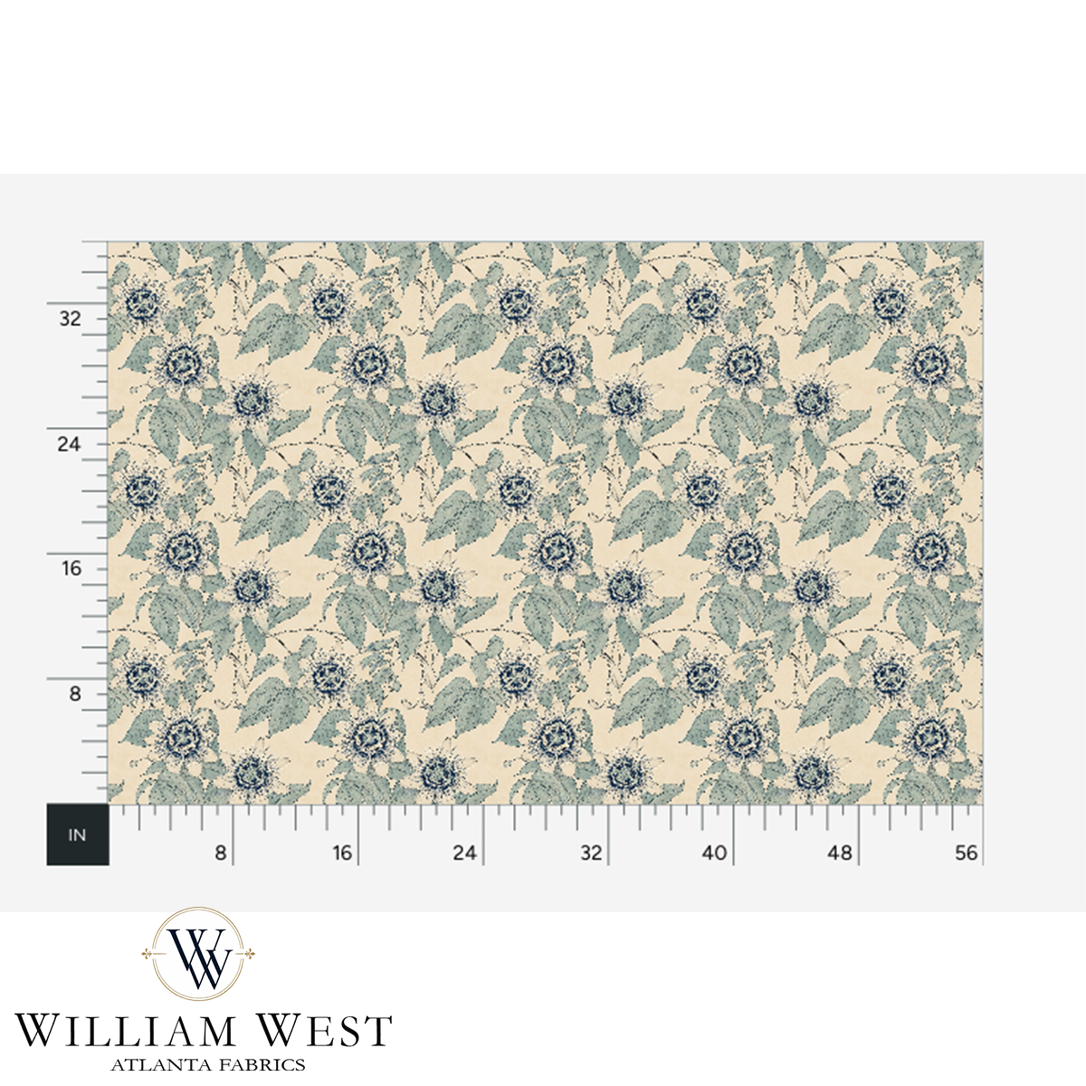 Atlanta Fabrics Meadow Arcade Seafoam Fabric | Atlanta Fabrics