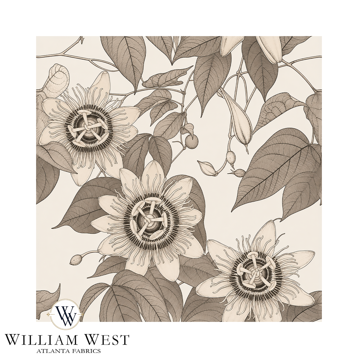 Meadow Arcade Sepia Wallpaper