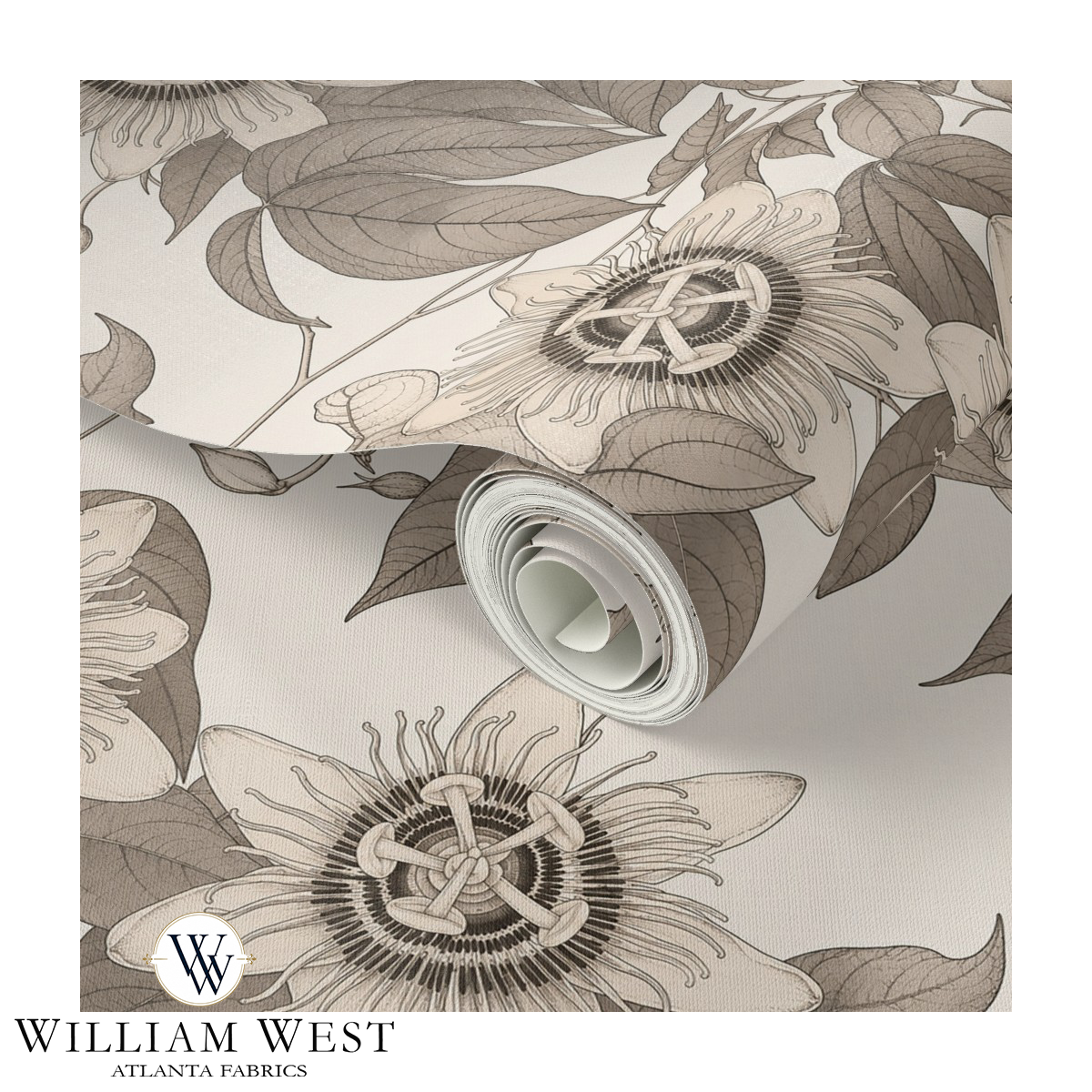 Meadow Arcade Sepia Wallpaper