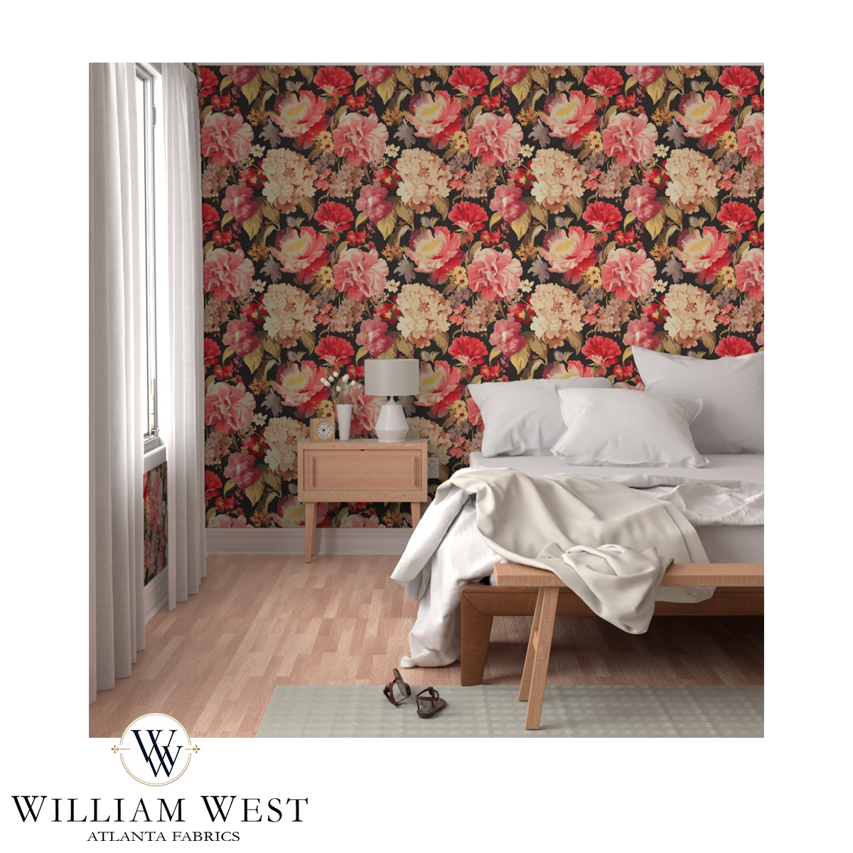 Monterey in May Poppy Wallpaper