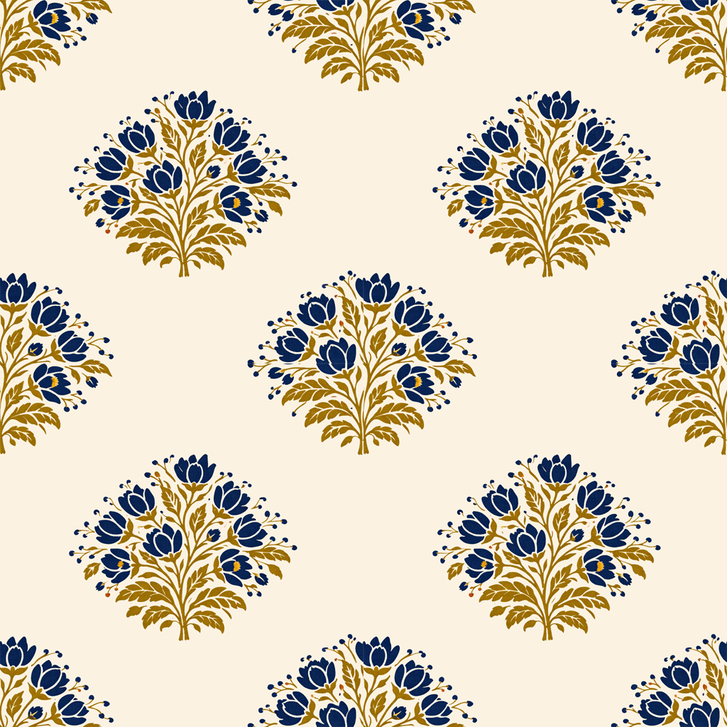Atlanta Fabrics Mottaret Indigo Fabric | Atlanta Fabrics