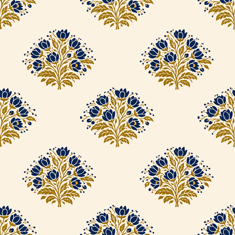 Atlanta Fabrics Mottaret Indigo Fabric | Atlanta Fabrics