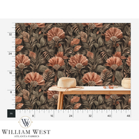 Nocturne Palmetto Terracotta Wallpaper