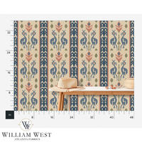 Nomad Birds Denim Wallpaper