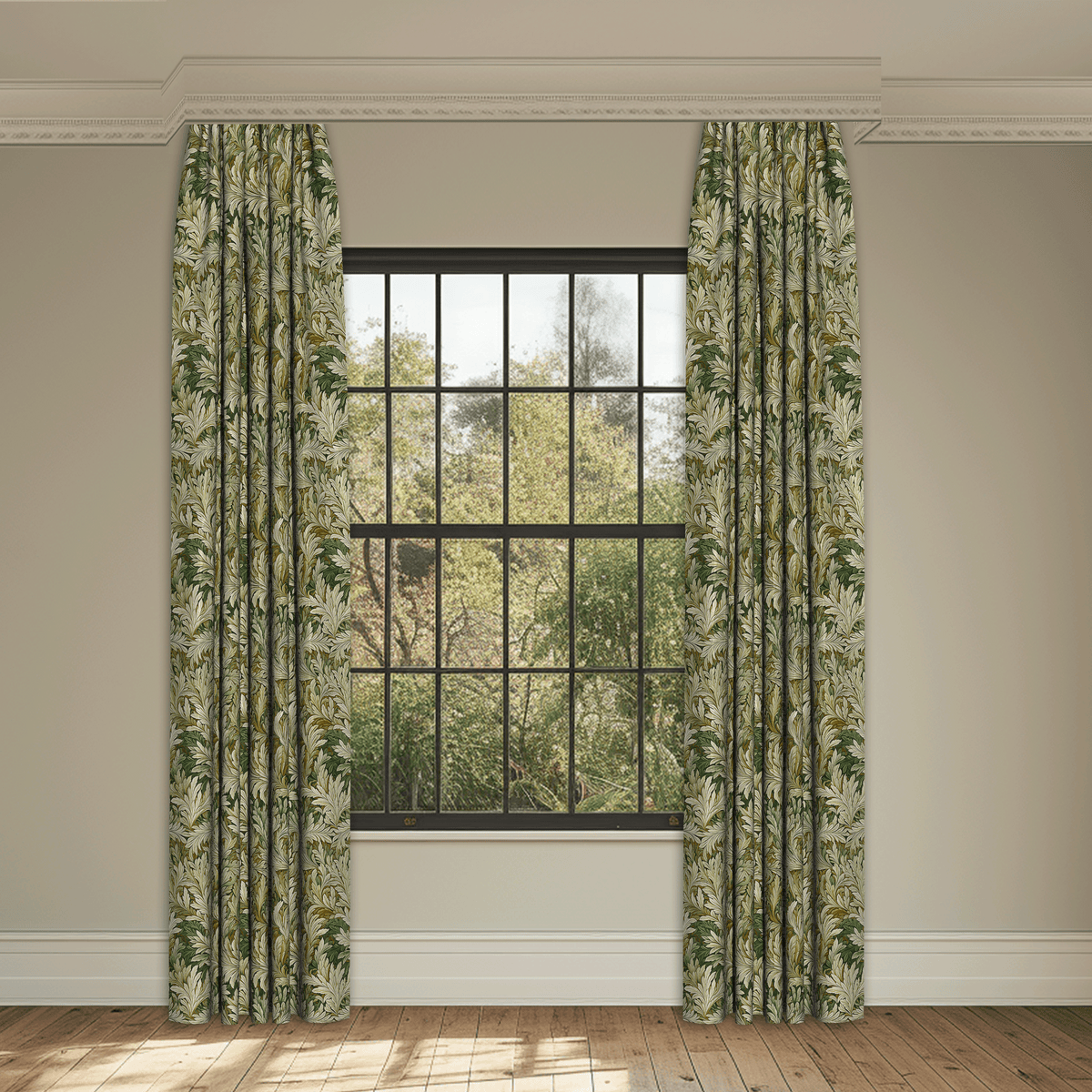 Nottinghan Glen Evergreen Made to Measure Curtains