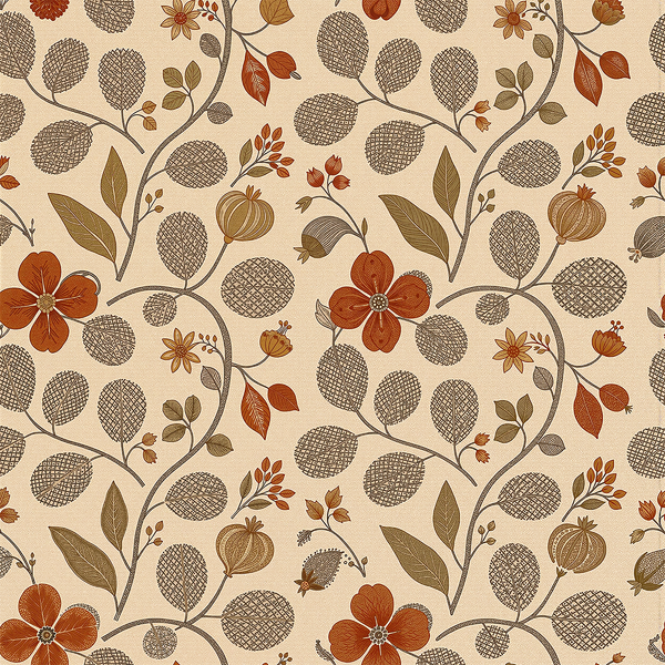 Atlanta Fabrics Orchard Vine Russet Fabric | Atlanta Fabrics