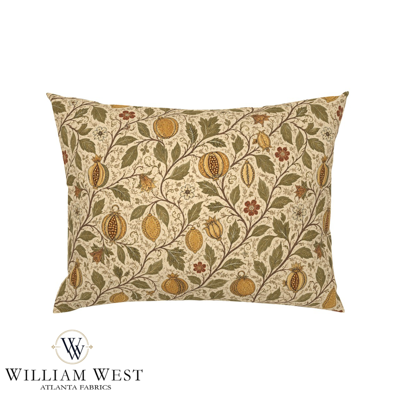 Atlanta Fabrics Pomegranate Court Camel Fabric | Atlanta Fabrics