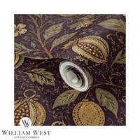 Pomegranate Court Walnut Wallpaper