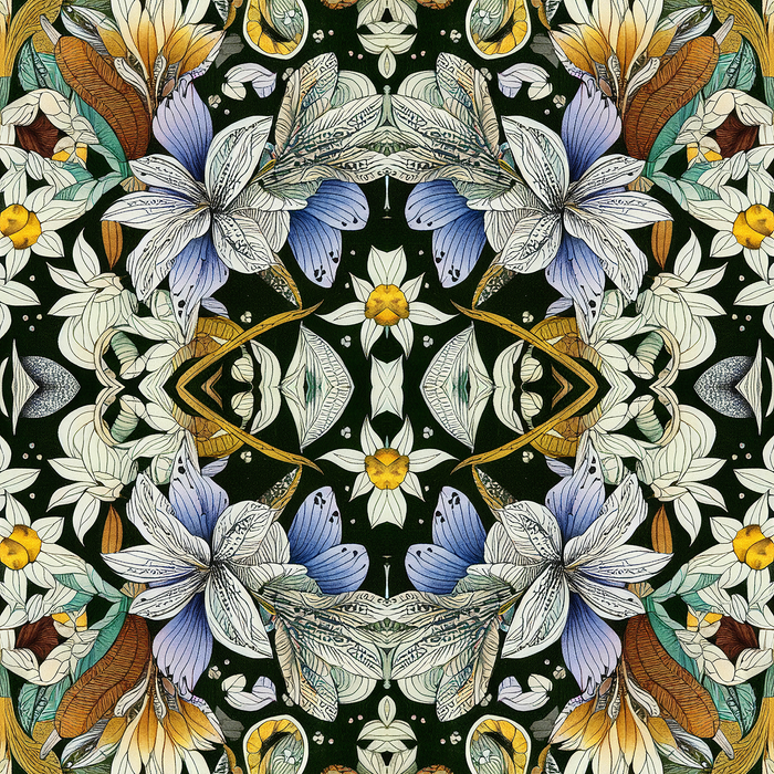 William West Designs Pukekura Periwinkle Fabric | Atlanta Fabrics