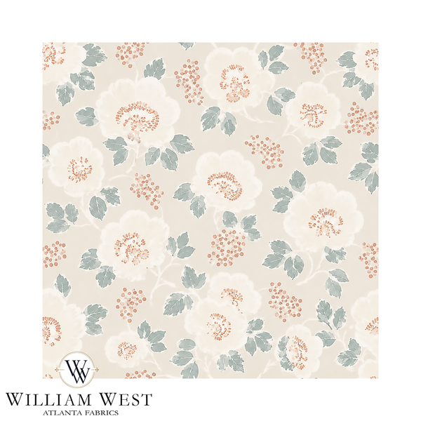Atlanta Fabrics Quiet Bloom Cream Fabric Fabric | Atlanta Fabrics