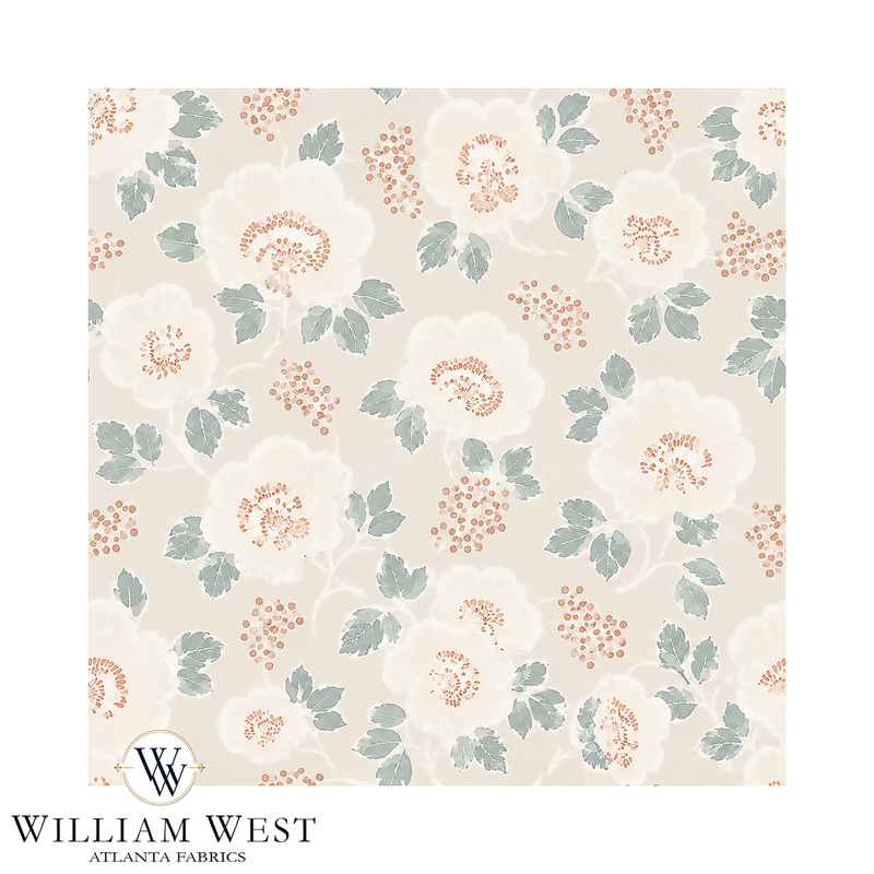 Atlanta Fabrics Quiet Bloom Cream Fabric Fabric | Atlanta Fabrics