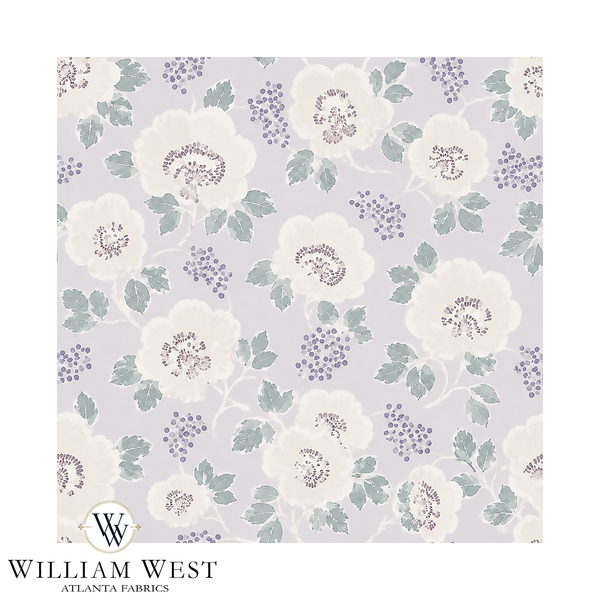 Atlanta Fabrics Quiet Bloom Lilac Fabric | Atlanta Fabrics