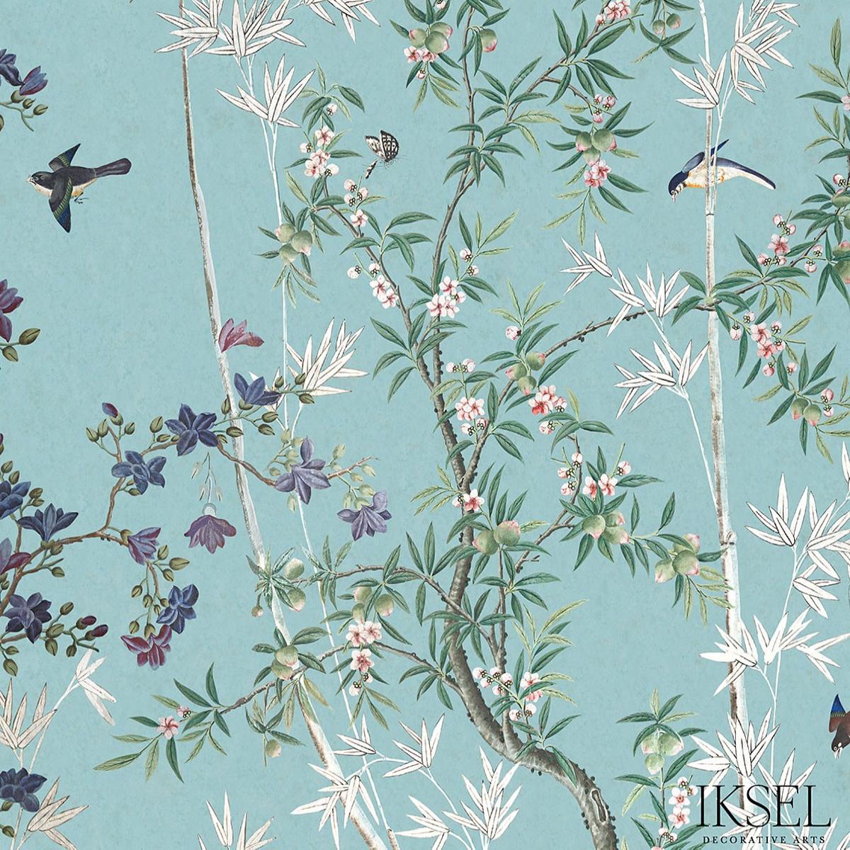 SCHUMACHER EASTERN EDEN TURQUOISE FABRIC | Atlanta Fabrics