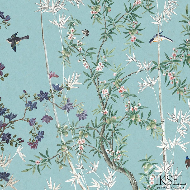 SCHUMACHER EASTERN EDEN TURQUOISE FABRIC | Atlanta Fabrics