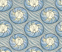 Atlanta Fabrics Nesting Bunnies Blue Fabric | Atlanta Fabrics