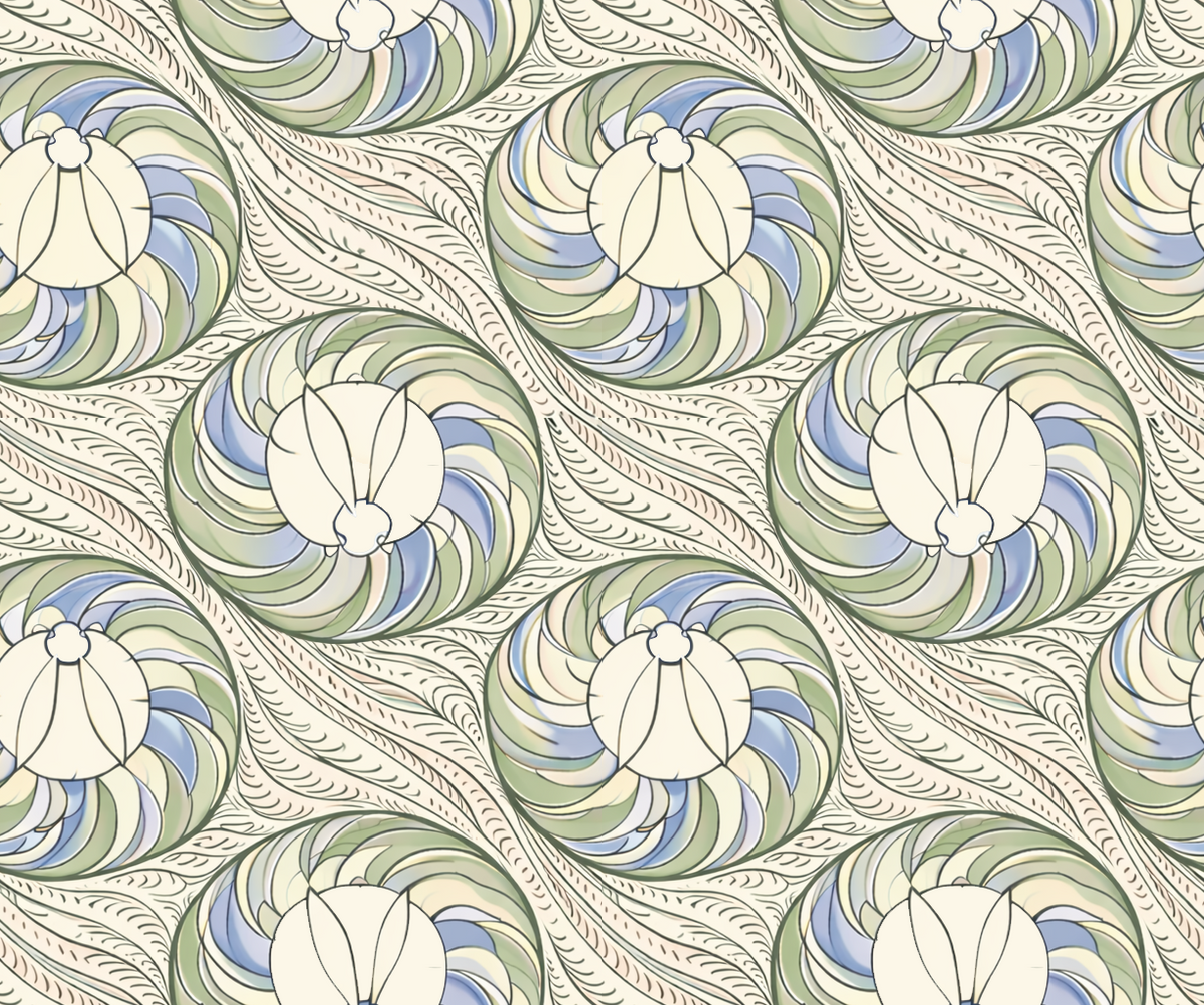 Atlanta Fabrics Nesting Bunnies Sage Fabric | Atlanta Fabrics