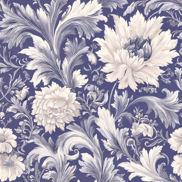 Atlanta Fabrics Regency Bloom Ink Fabric | Atlanta Fabrics