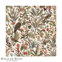 Atlanta Fabrics Royal Botanical Menagerie Sage Fabric | Atlanta Fabrics