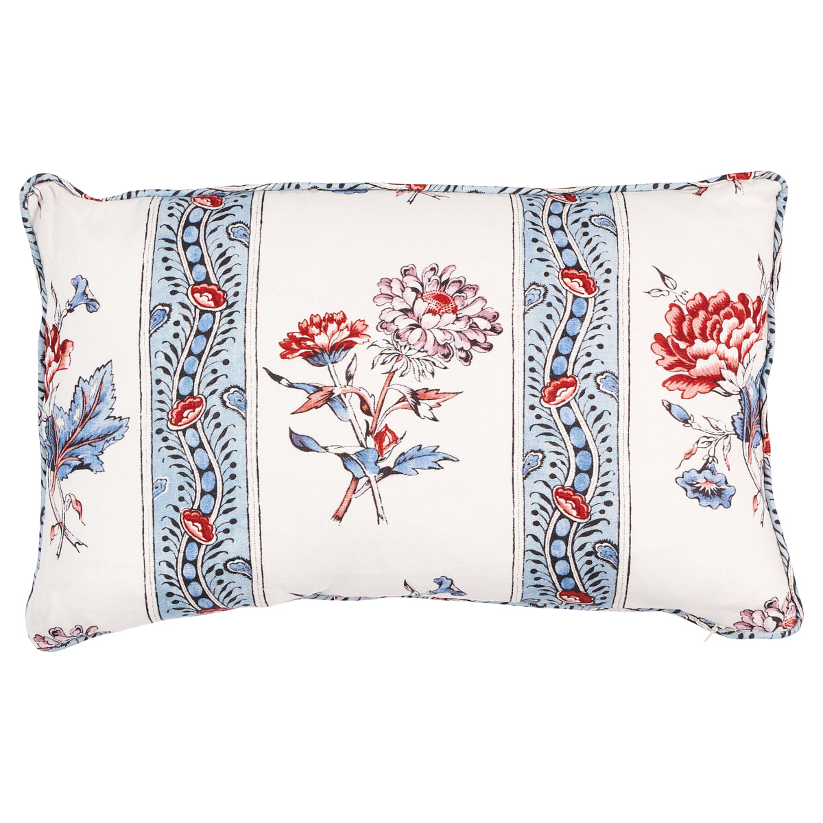 Schumacher Ariana Floral Pillow Pearlware Blue Pillows | Atlanta Fabrics