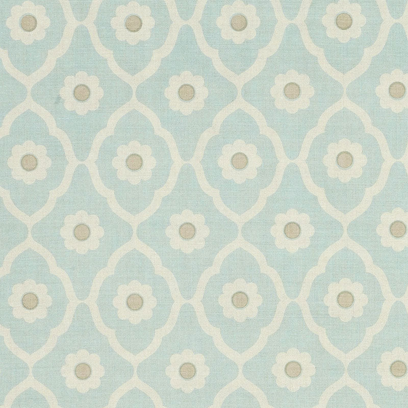 Schumacher SOUNDESS AQUA Fabric | Atlanta Fabrics