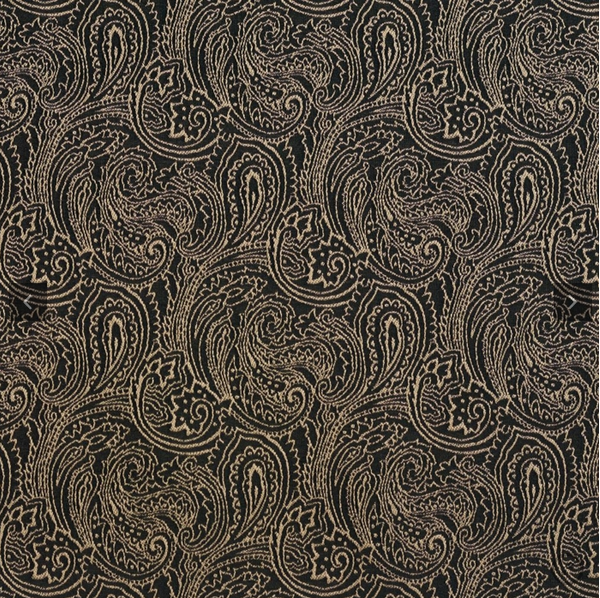 Charlotte Fabrics 2633 Onyx/Paisley Fabric | Atlanta Fabrics