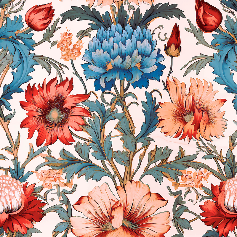 Rosemont Cornflower Wallpaper