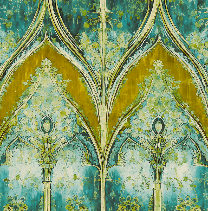 Byland Turquoise Wallpaper