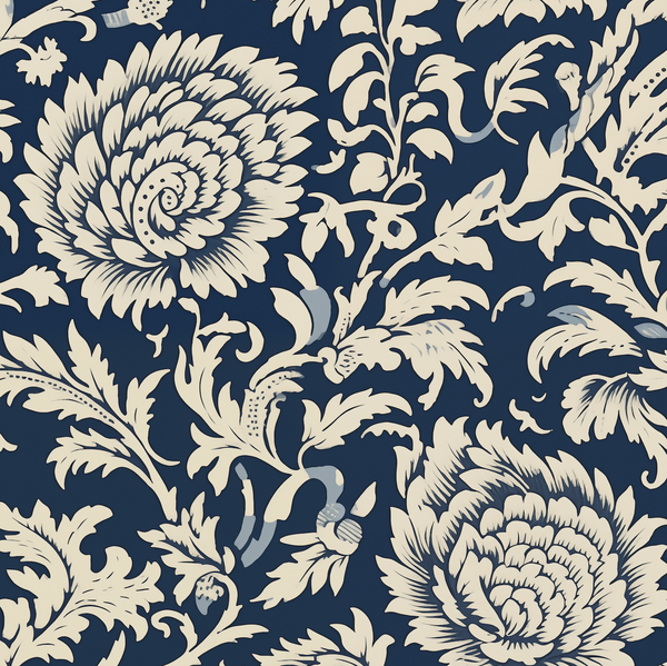 Atlanta Fabrics Hermitage Navy Fabric | Atlanta Fabrics