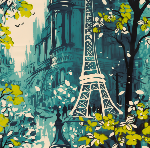 Atlanta Fabrics Paris In Love Peacock Fabric | Atlanta Fabrics