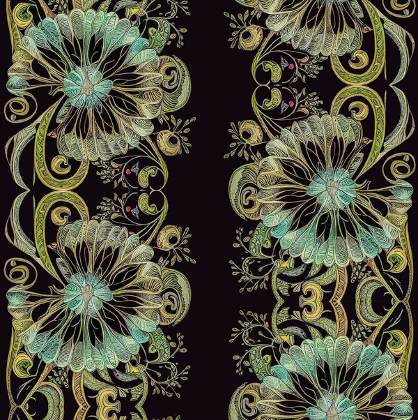 Atlanta Fabrics Fireflies Citrine Fabric | Atlanta Fabrics