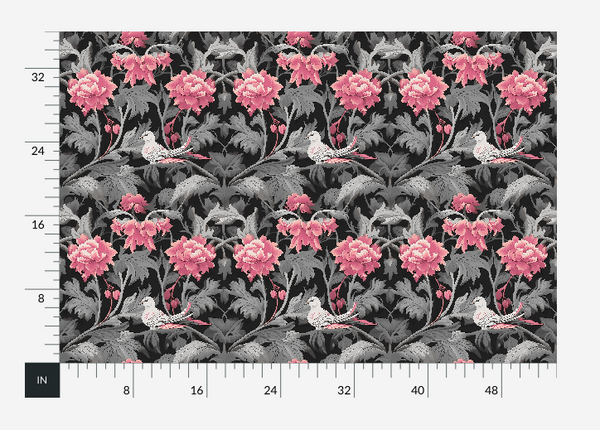 Atlanta Fabrics Port Douglas Grey/Pink Fabric | Atlanta Fabrics