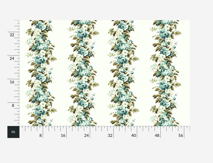 Atlanta Fabrics Olmstead Park Teal Fabric | Atlanta Fabrics
