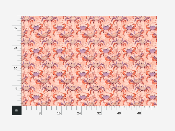 Atlanta Fabrics Crab Cakes Coral Fabric | Atlanta Fabrics