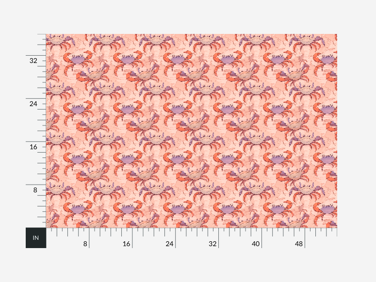 Atlanta Fabrics Crab Cakes Coral Fabric | Atlanta Fabrics