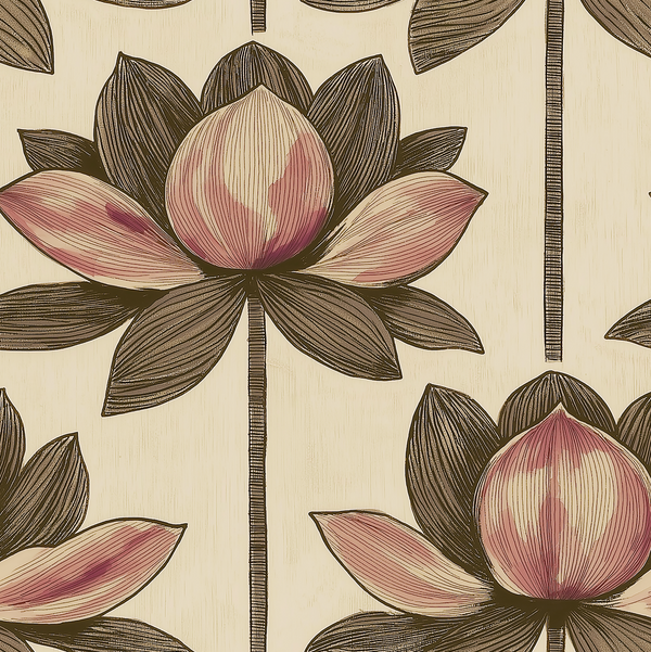Atlanta Fabrics Paradisa Lotus Brown Fabric | Atlanta Fabrics
