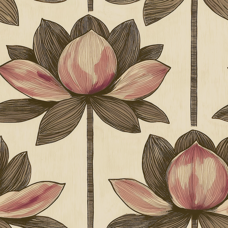 Atlanta Fabrics Paradisa Lotus Brown Fabric | Atlanta Fabrics