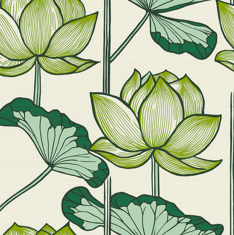 Atlanta Fabrics Sacred Nile Lotus Citrine Fabric | Atlanta Fabrics