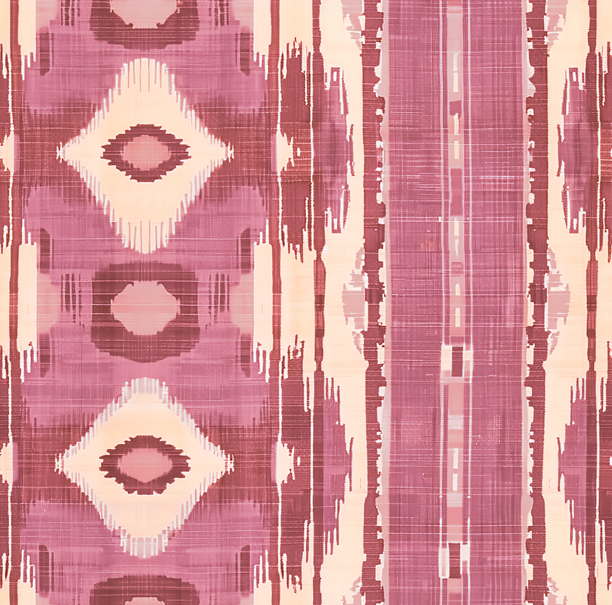 William West Designs Fireside Ikat Dragon Fruit Fabric | Atlanta Fabrics