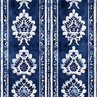 William West Designs Inkleaf Ikat Royal Fabric | Atlanta Fabrics