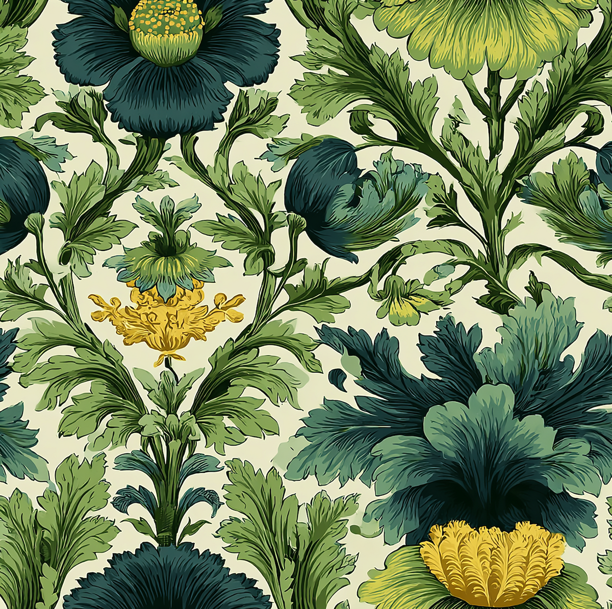 William West Designs Bramblehedge Cottage Green Fabric | Atlanta Fabrics
