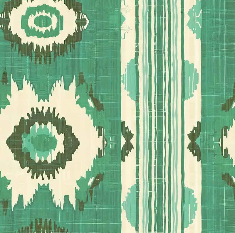 William West Designs Tidewater Ikat Green Fabric | Atlanta Fabrics