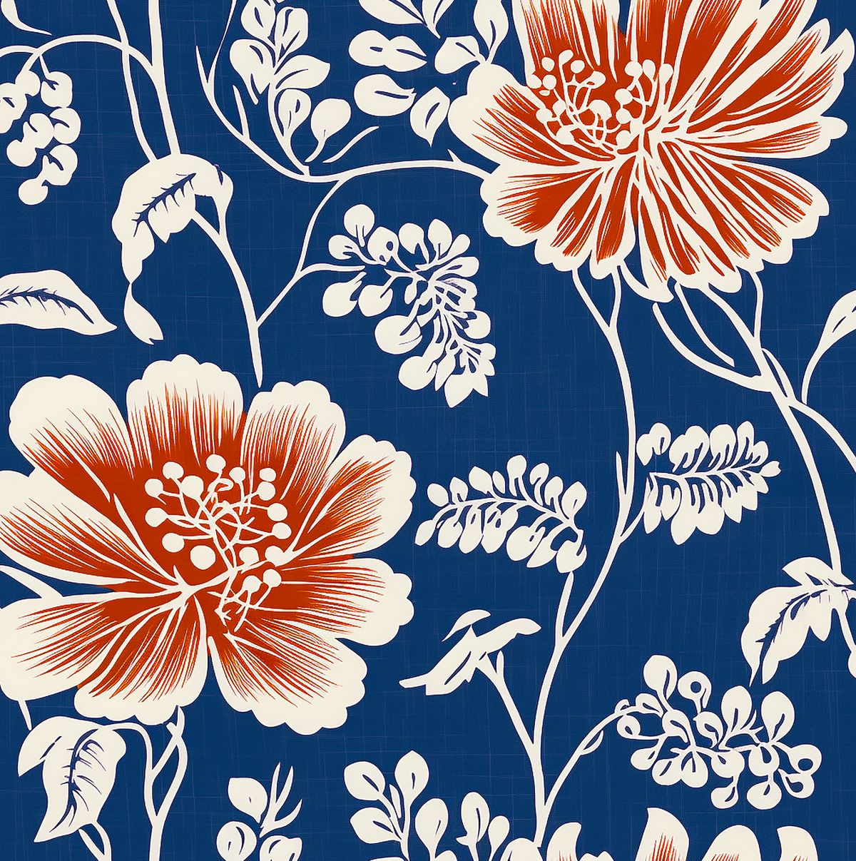 Bridal Meadow Blue Orange