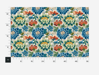 Atlanta Fabrics Wanderers Garden Bachelor Button Fabric | Atlanta Fabrics