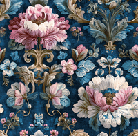 Atlanta Fabrics Hearthside Blossom Blueberry Fabric | Atlanta Fabrics