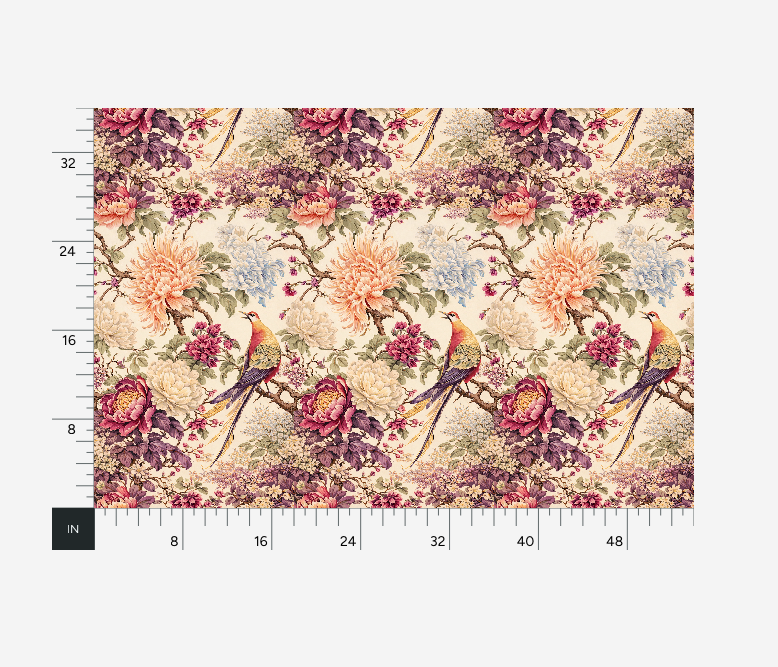 Atlanta Fabrics Florentine Garden Mulberry Fabric | Atlanta Fabrics