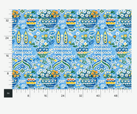 William West Designs Sunbeam Blue Fabric | Atlanta Fabrics