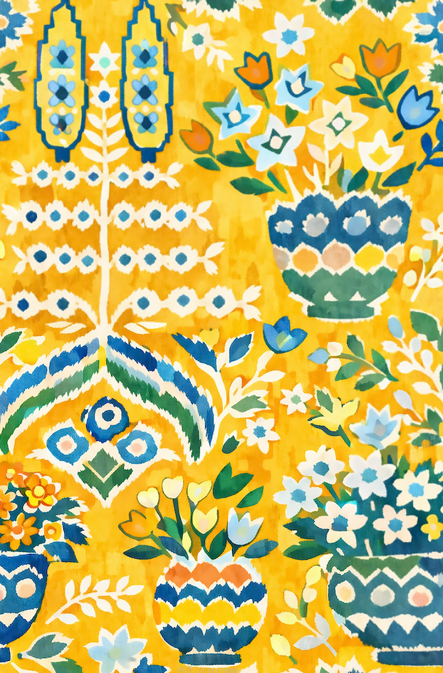 William West Designs Sunbeam Lemon Fabric | Atlanta Fabrics