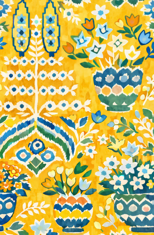 William West Designs Sunbeam Lemon Fabric | Atlanta Fabrics