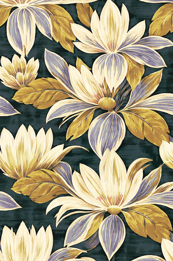 Atlanta Fabrics Swamp Magnolia Aubergine Fabric | Atlanta Fabrics