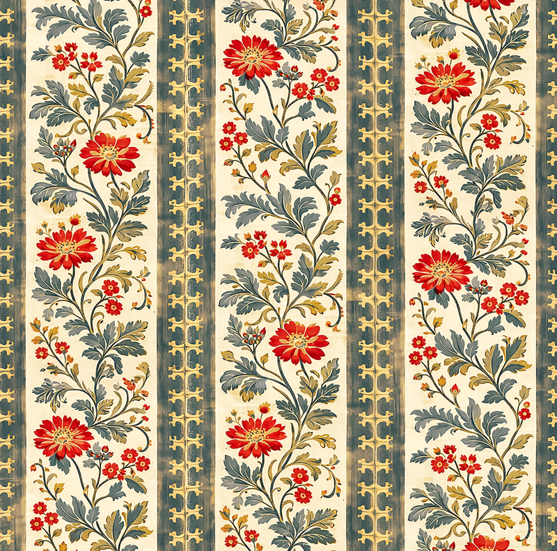 Atlanta Fabrics Kingsley Vine Taupe Fabric | Atlanta Fabrics